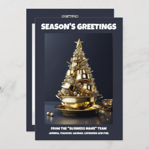 Culinaire kerstboom chef-kok zakelijke catering feestdagenkaart