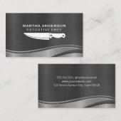 Culinaire Knife | Achtergrond van metalen geborste Visitekaartje (Voorkant / Achterkant)