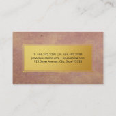 Culinaire Knife | Goud metaal | Oude textuur Visitekaartje (Achterkant)