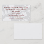 Culinaire kookklassen visitekaartje (Voorkant / Achterkant)