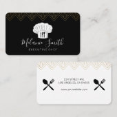 Culinaire kunsten Art Deco Trim Visitekaartje (Voorkant / Achterkant)