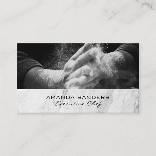 Culinaire kunsten | Chef Hands Koken Visitekaartje (Voorkant)