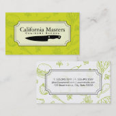 Culinaire Kunsten | Chef | Icons voor levensmiddel Visitekaartje (Voorkant / Achterkant)