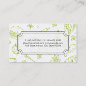 Culinaire Kunsten | Chef | Icons voor levensmiddel Visitekaartje (Achterkant)