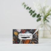 culinaire kunsten | chef | Lepels specerijen Visitekaartje (Staand voorkant)