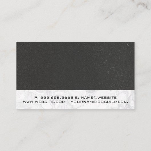 Culinaire kunsten | deegroller visitekaartje (Achterkant)