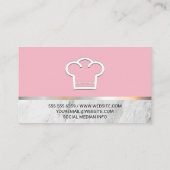 culinaire kunsten | Gourmet Donuts Chef Pet Icon Visitekaartje (Achterkant)