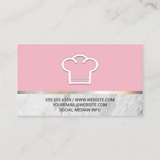 culinaire kunsten | Gourmet Donuts Chef Pet Icon Visitekaartje (Achterkant)