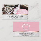 culinaire kunsten | Gourmet Donuts Chef Pet Icon Visitekaartje (Voorkant / Achterkant)