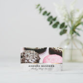 Culinaire Kunsten | Gourmet Donuts op tafel Visitekaartje (Staand voorkant)