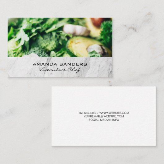 culinaire kunsten | Groenen produceren Visitekaartje (Voorkant / Achterkant)