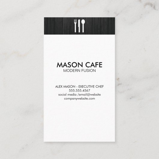 Culinaire Kunsten | Pastechnok Visitekaartje (Achterkant)