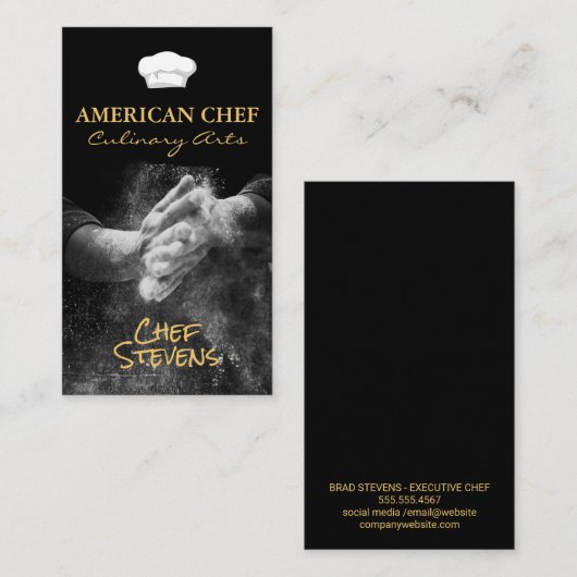 Culinaire Kunsten | Pastechnok Visitekaartje (Voorkant / Achterkant)