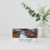 Culinaire Kunsten | Specerijen op spenen Visitekaartje (Staand voorkant)