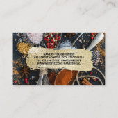 Culinaire Kunsten | Specerijen op spenen Visitekaartje (Achterkant)