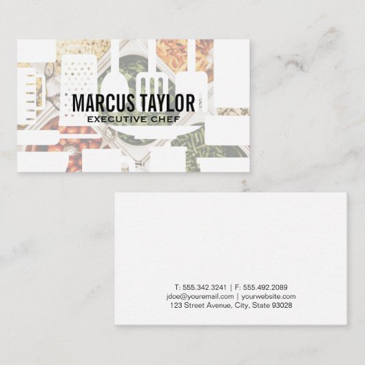 Culinaire Kunsten | Uitvoerend Chef | Koken Visitekaartje (Voorkant / Achterkant)