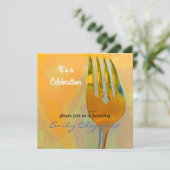 Culinaire Modern Celebration Invitation Kaart (Staand voorkant)