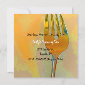 Culinaire Modern Celebration Invitation Kaart (Achterkant)