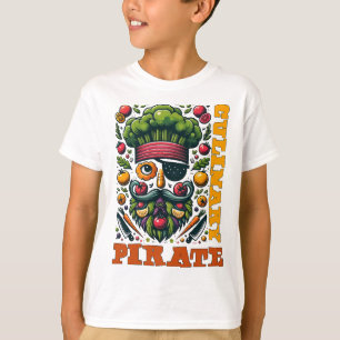 Culinaire piraat Grappige voedsel-thema illustrati T-shirt