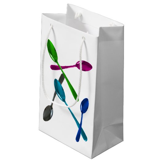 Culinaire Reflecterende Spoons Gift Bag Klein Cadeauzakje (Achterkant Gekanteld)