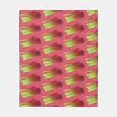 Culinaire Rhubarb Stalks Vegetable Garden Food Veg Fleece Deken (Voorkant)