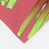 Culinaire Rhubarb Stalks Vegetable Garden Food Veg Fleece Deken (Hoek)