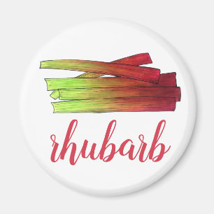 Culinaire Rhubarb Stalks Vegetable Garden Food Veg Magneet