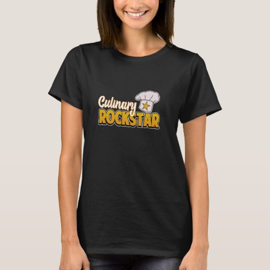 Culinaire Rockstar Chef T-shirt (Voorkant)