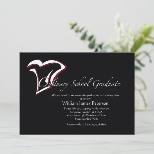 Culinaire School Afstuderen Kaart (Staand voorkant)