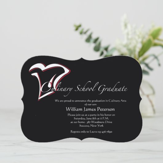 Culinaire School Afstuderen Kaart (Staand voorkant)