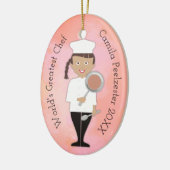Culinaire Spaanse meisje chef-kok kerst ornament (Links)