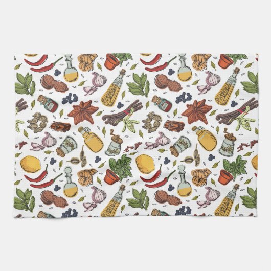 Culinaire Spice Keuken Handdoek (Horizontaal)