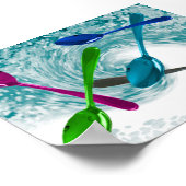Culinaire Spoons in een Vortex-Poster Poster (Hoek)