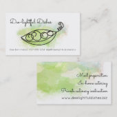 culinaire waterverf van kekker-keuken visitekaartje (Voorkant / Achterkant)