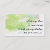 culinaire waterverf van kekker-keuken visitekaartje (Achterkant)