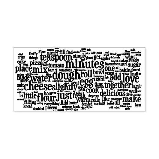 Culinaire woorden Cloud Stamper Rubberstempel (Afrduk)