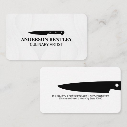 Culinary Arts | Knife Visitekaartje (Voorkant / Achterkant)