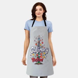 Culinary Festive Delight Colorful Chef's Christmas Schort