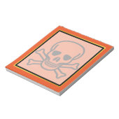 Cull Crossed Botten Halloween Gold-boarder Notitieblok (Linkerzijde)