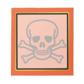 Cull Crossed Botten Halloween Gold-boarder Notitieblok (Voorkant)