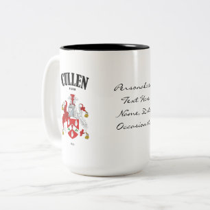 Cullen Familie Crest, Vertaling & Betekenis Tweekleurige Koffiemok