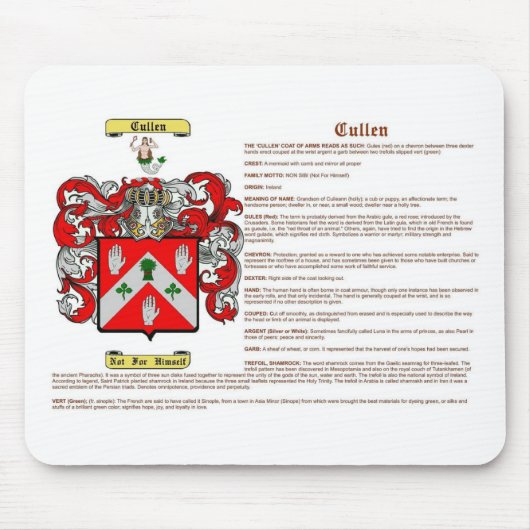 Cullen (Iers (betekenis)) Muismat (Voorkant)