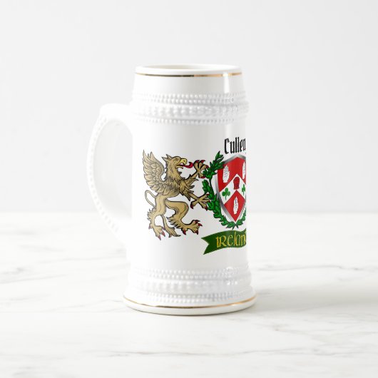 Cullen/O'Cullen Irish Shield Beer Stein Bierpul (Voorkant links)