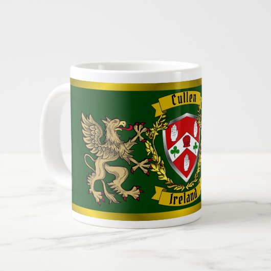 Cullen/O'Cullen Irish Shield & Griffins Grote Koffiekop (Links)