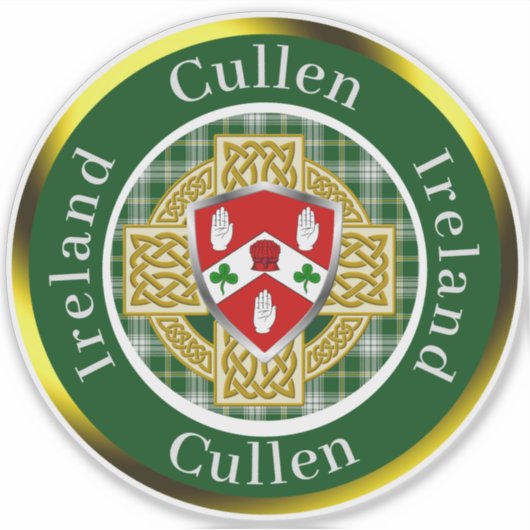 Cullen Shield & Celtic Cross gepersonaliseerd Sticker (Voorkant)