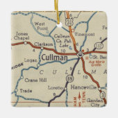 Cullman AL Map Keramisch Ornament (Voorkant)