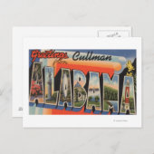 Cullman, Alabama - Grote lettertjes Briefkaart (Voorkant / Achterkant)