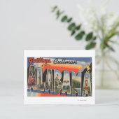 Cullman, Alabama - Grote lettertjes Briefkaart (Staand voorkant)
