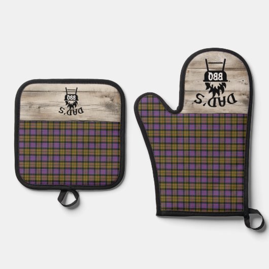 Culloden Ancient Original Scottish Tartan Ovenwant & Pannenlap Set (Voorkant)