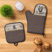 Culloden Ancient Original Scottish Tartan Ovenwant & Pannenlap Set (Top down)